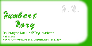 humbert mory business card